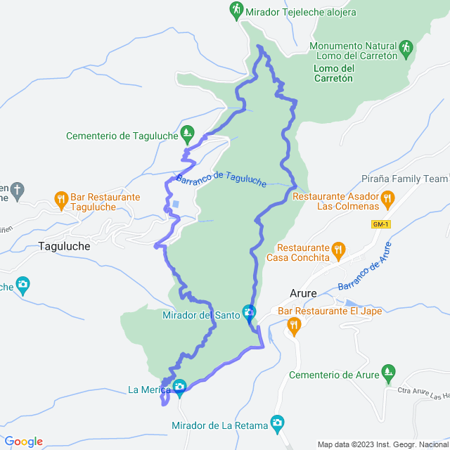 Carte du sentier de randonnée: Arure - Taguluche - Arure